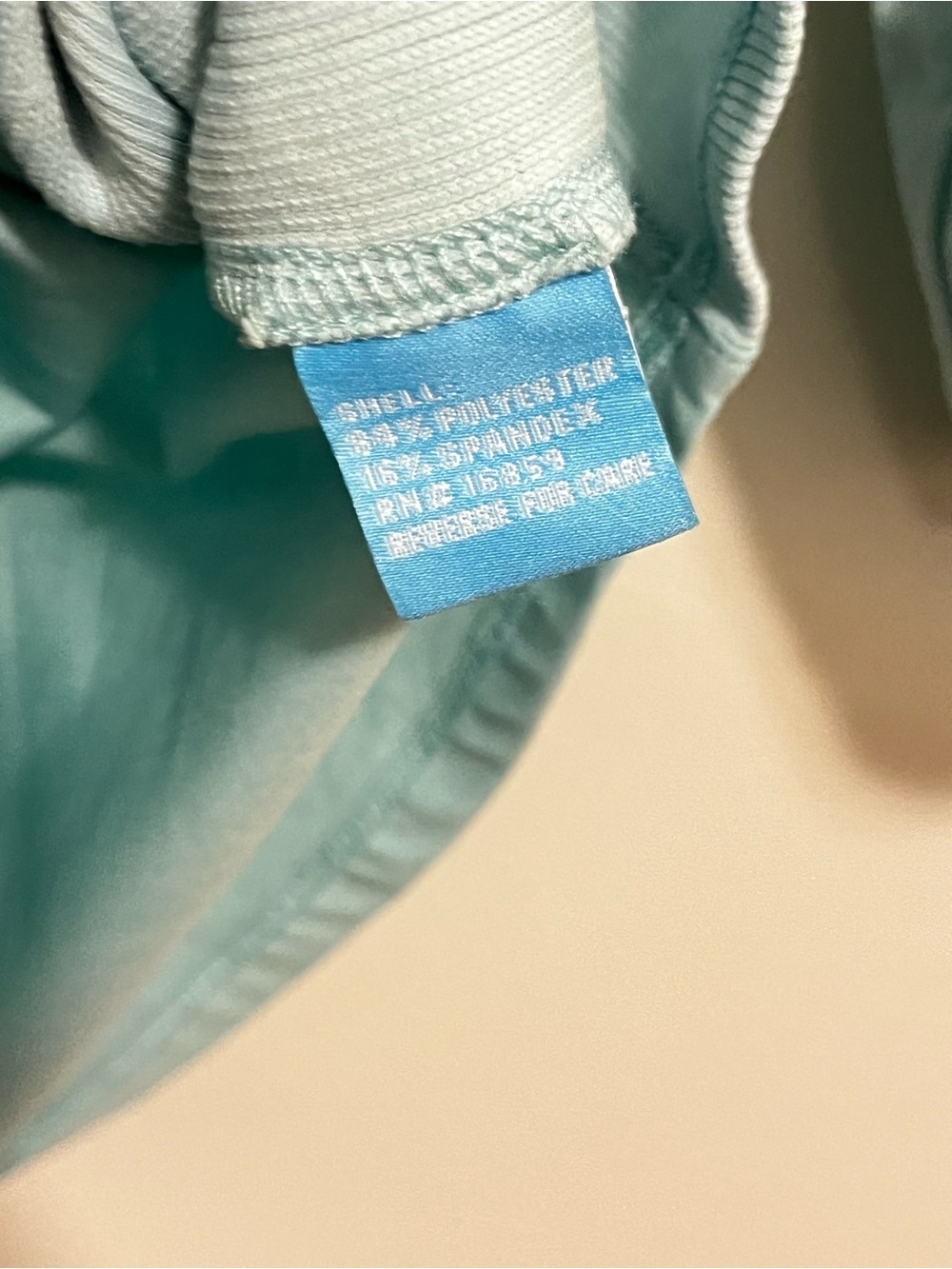 J. McLaughlin Catalina Cloth Blouse Large Aqua Blue Button Stretch 3/4 Sleeve - Picture 8 of 8